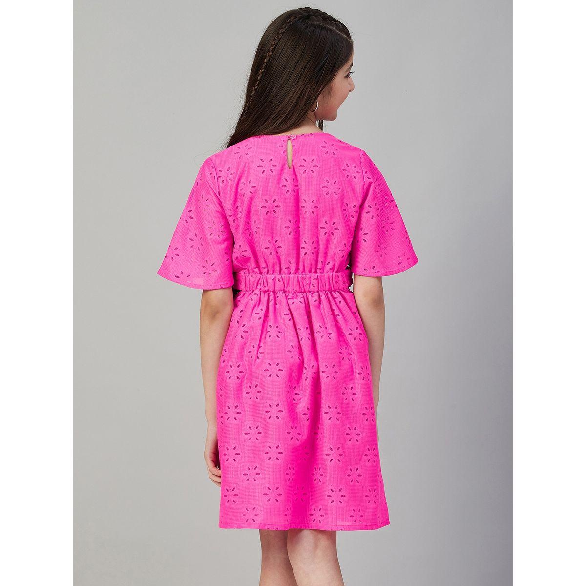 Stylo Bug Flower Lace Insert Elastic Waist Dress-girls-clothing-dressesandjumpsuits-image-4