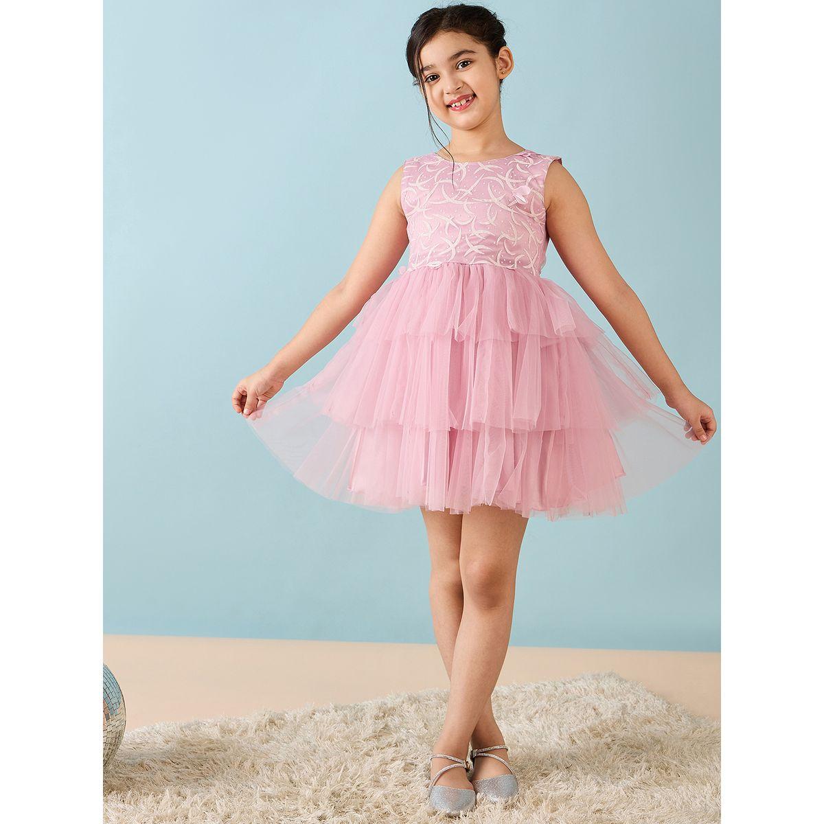Stylo Bug Sleeveless Mesh Insert Tulle Dress-girls-clothing-dressesandjumpsuits-image-2