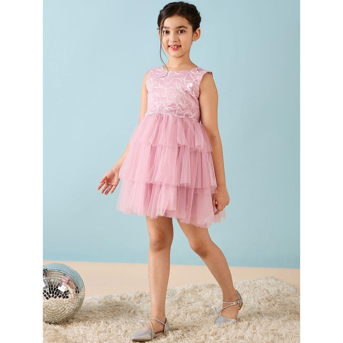 Stylo Bug Sleeveless Mesh Insert Tulle Dress-girls-clothing-dressesandjumpsuits-image-3