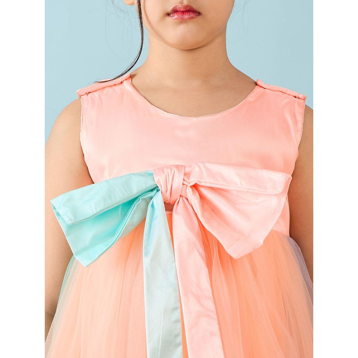 Stylo Bug Bow Accent Mesh Insert Dress-girls-clothing-dressesandjumpsuits-image-6