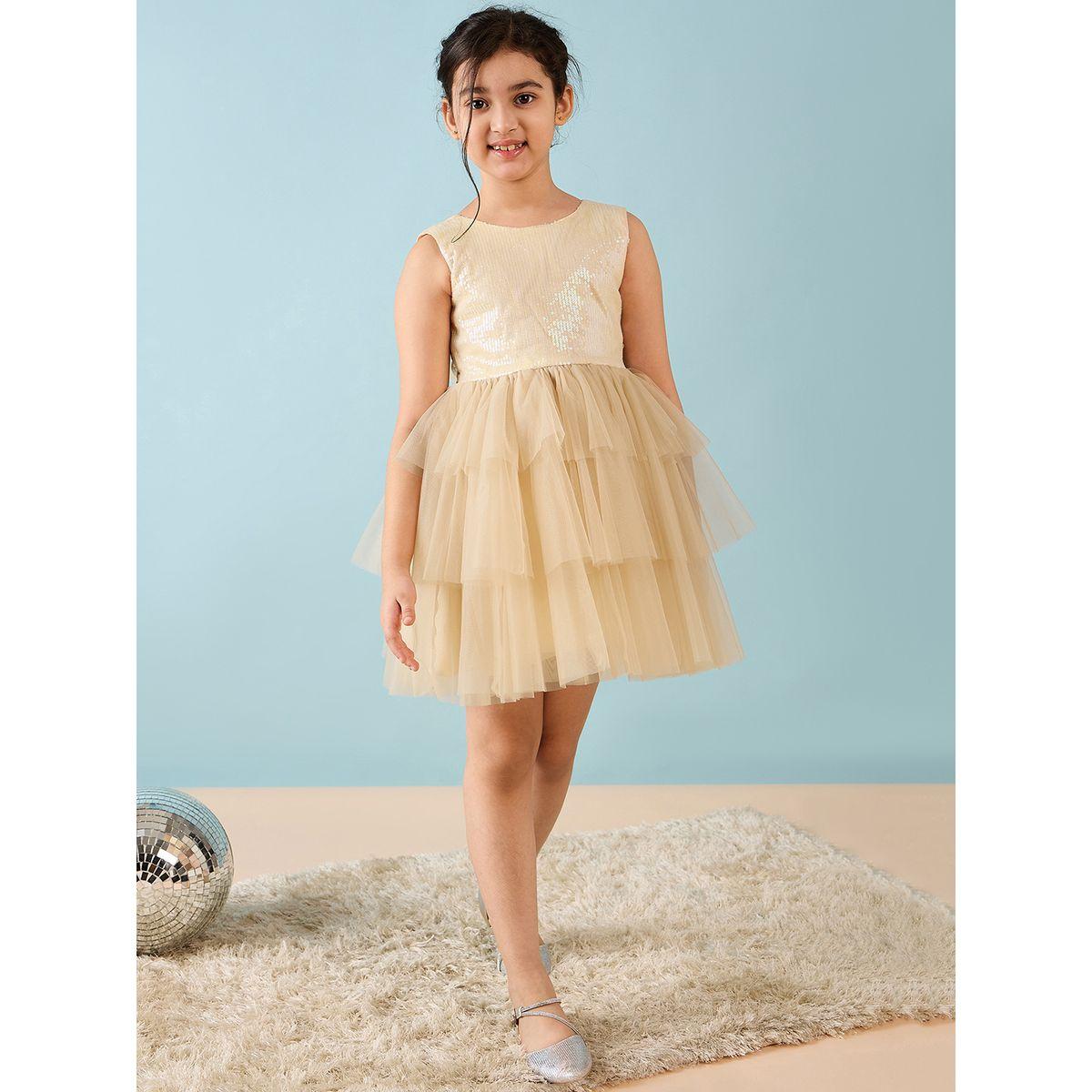 Stylo Bug Sequined Embellished Tulle Dress-girls-clothing-dressesandjumpsuits-image-1
