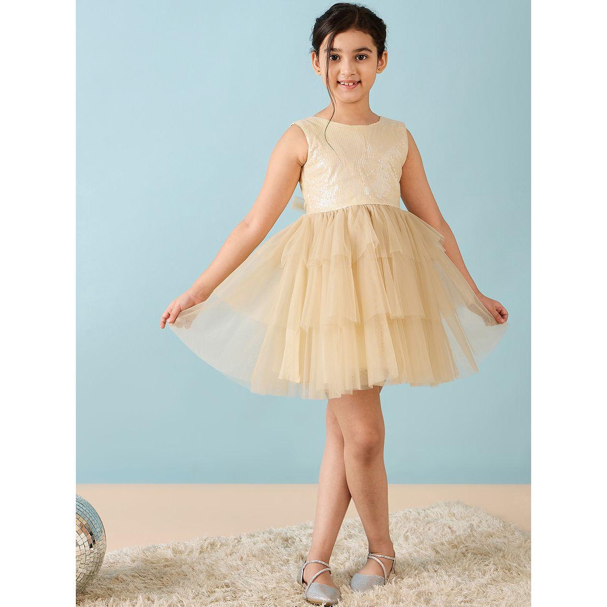 Stylo Bug Sequined Embellished Tulle Dress-girls-clothing-dressesandjumpsuits-image-2