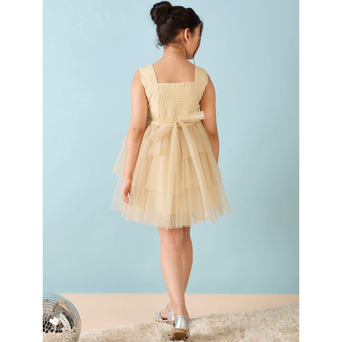 فستان تُل مُنمق بتفاصيل ترتر-girls-clothing-dressesandjumpsuits-image-5