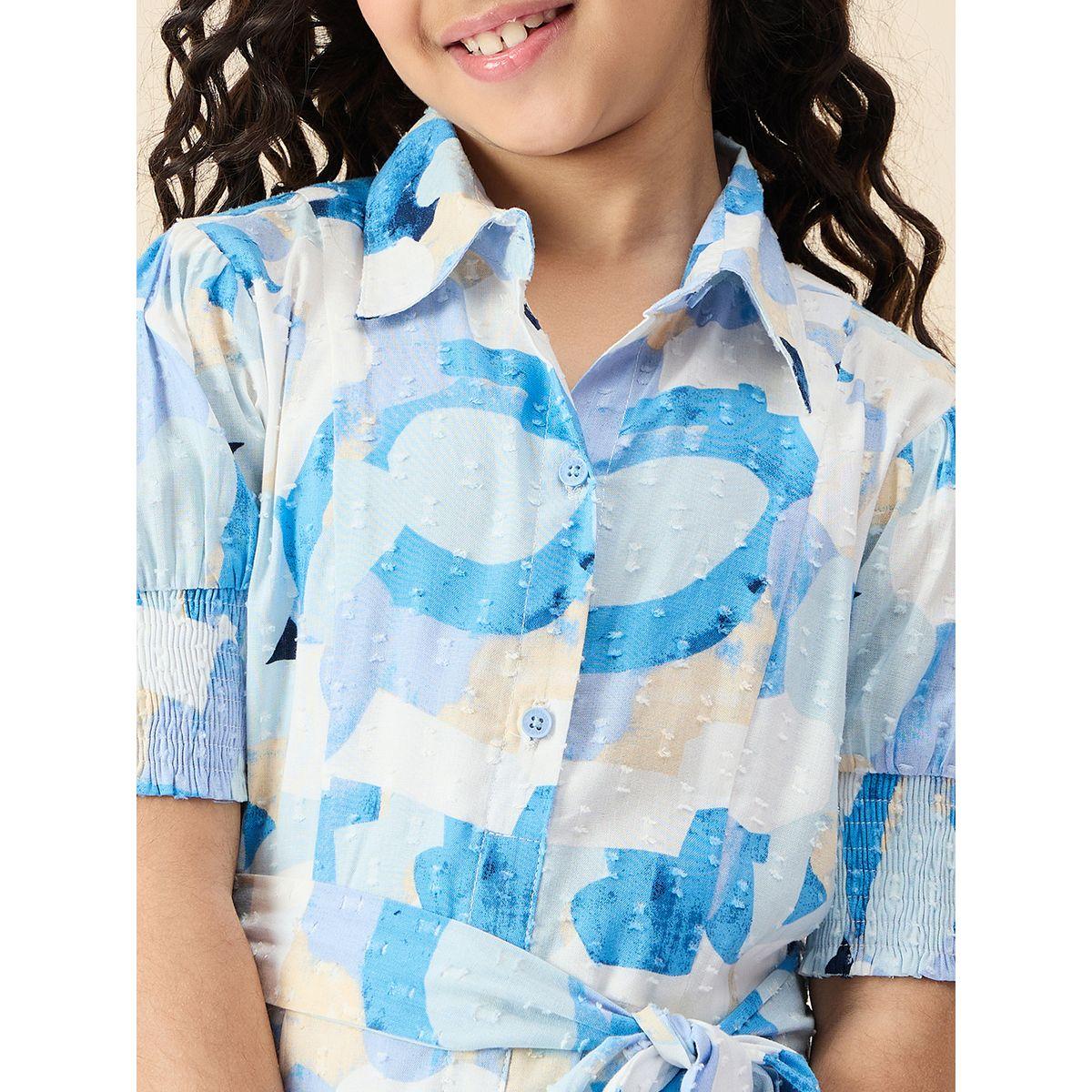 Stylo Bug All Over Print Shirt Dress with Tie Belt-girls-clothing-dressesandjumpsuits-image-5