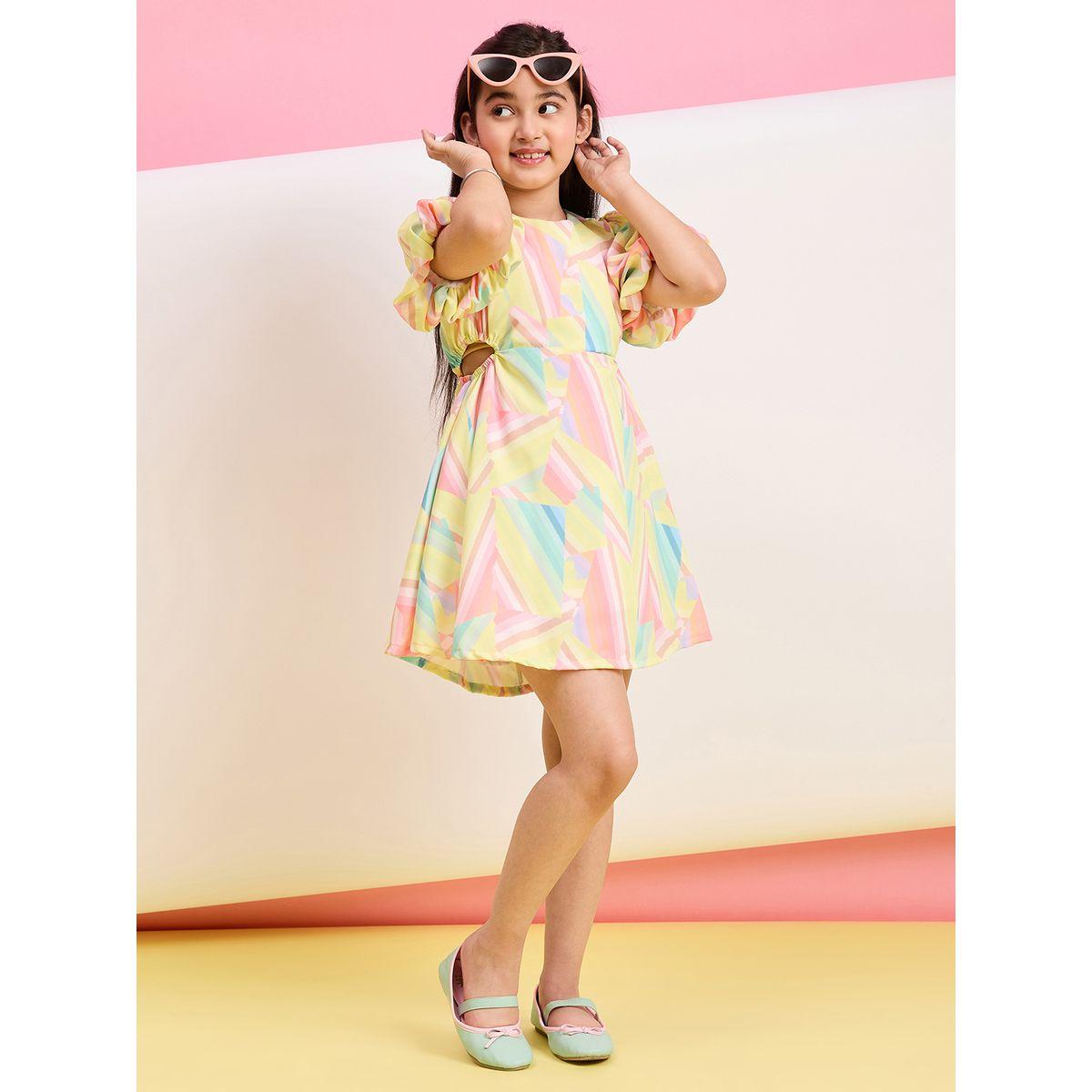 فستان مُطبع بالكامل بتفاصيل فتحات-girls-clothing-dressesandjumpsuits-image-2