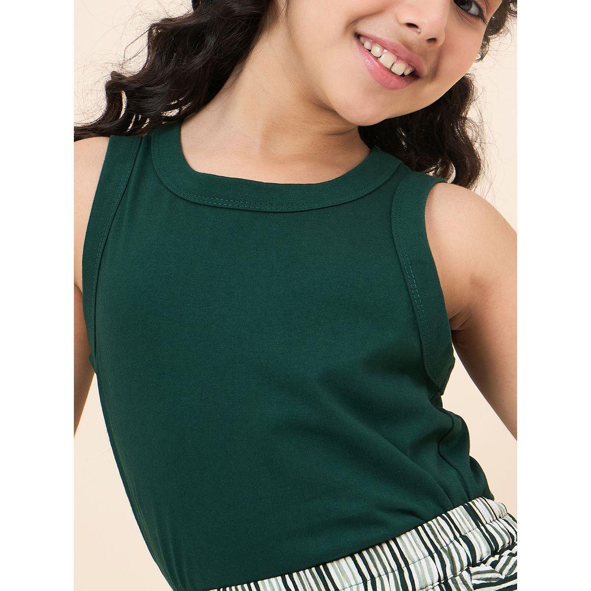 طقم منسق من تنورة مخططة وبلوزة كت سادة-girls-clothing-setsandcoords-image-7