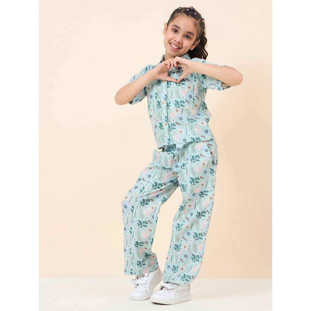 Stylo Bug All Over Print Shirt and Casual Pants Set-girls-clothing-setsandcoords-image-1