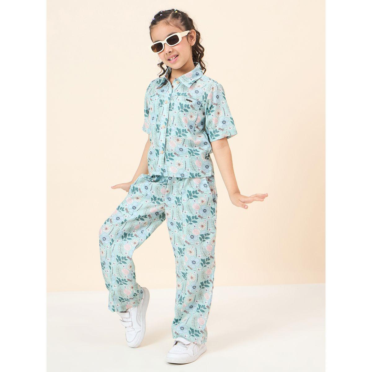 Stylo Bug All Over Print Shirt and Casual Pants Set-girls-clothing-setsandcoords-image-2