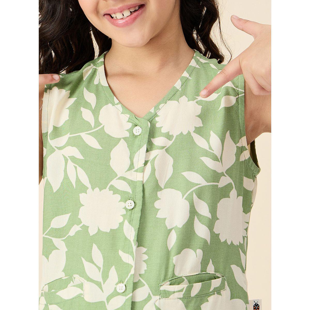 Stylo Bug Flower Print V Neck Top and Pants Set-girls-clothing-setsandcoords-image-5
