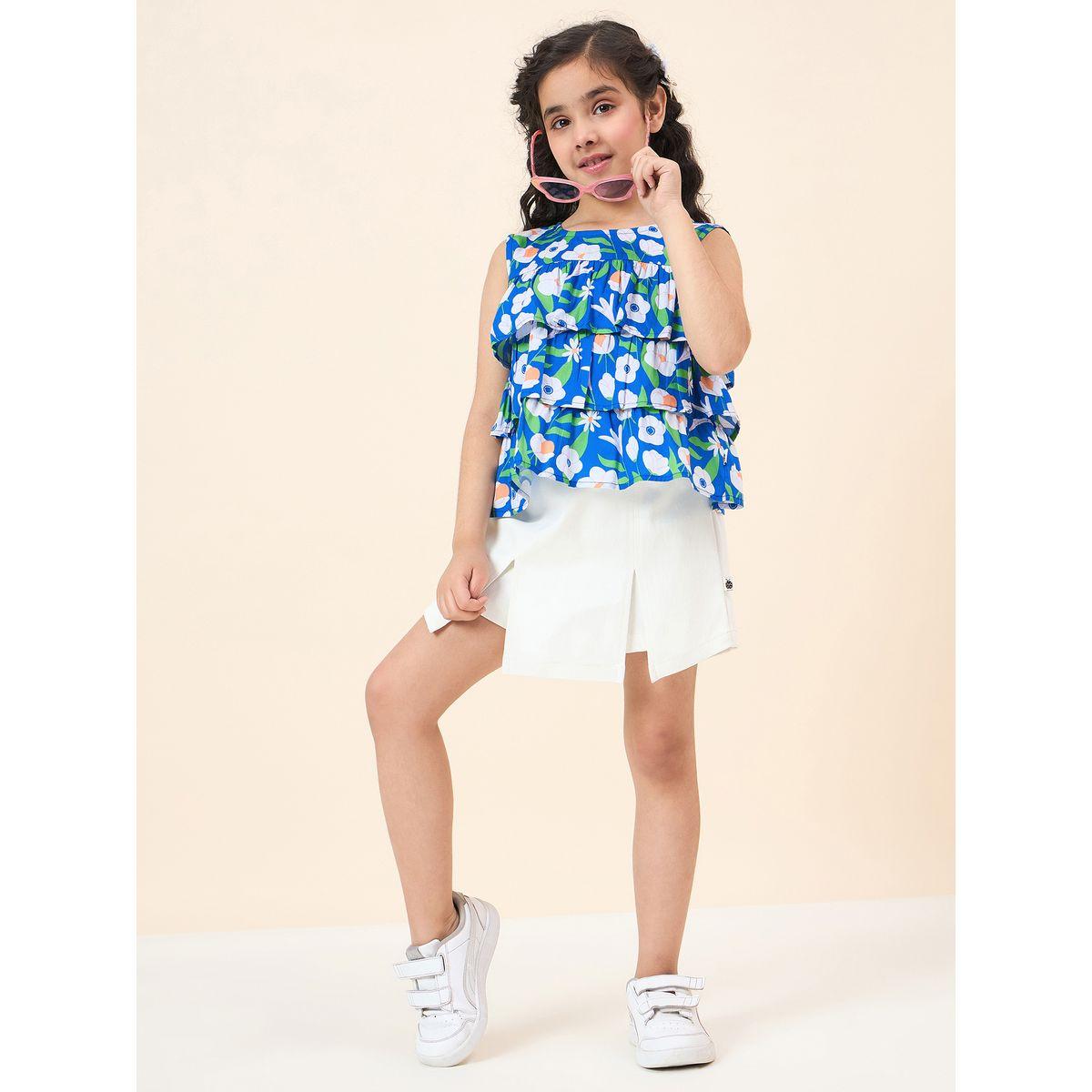 طقم منسق من سكورت وبلوزة بطبعة زهور-girls-clothing-setsandcoords-image-2