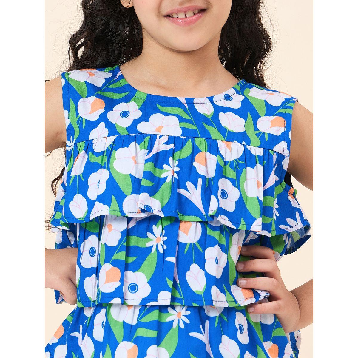 طقم منسق من سكورت وبلوزة بطبعة زهور-girls-clothing-setsandcoords-image-5