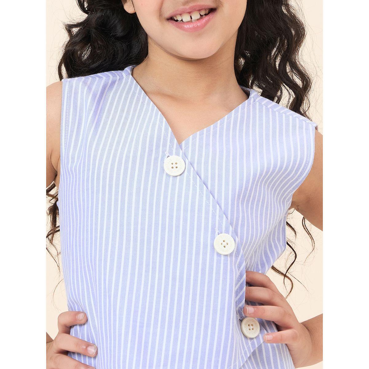 Stylo Bug Striped Wrap Top and Shorts Set-girls-clothing-setsandcoords-image-5