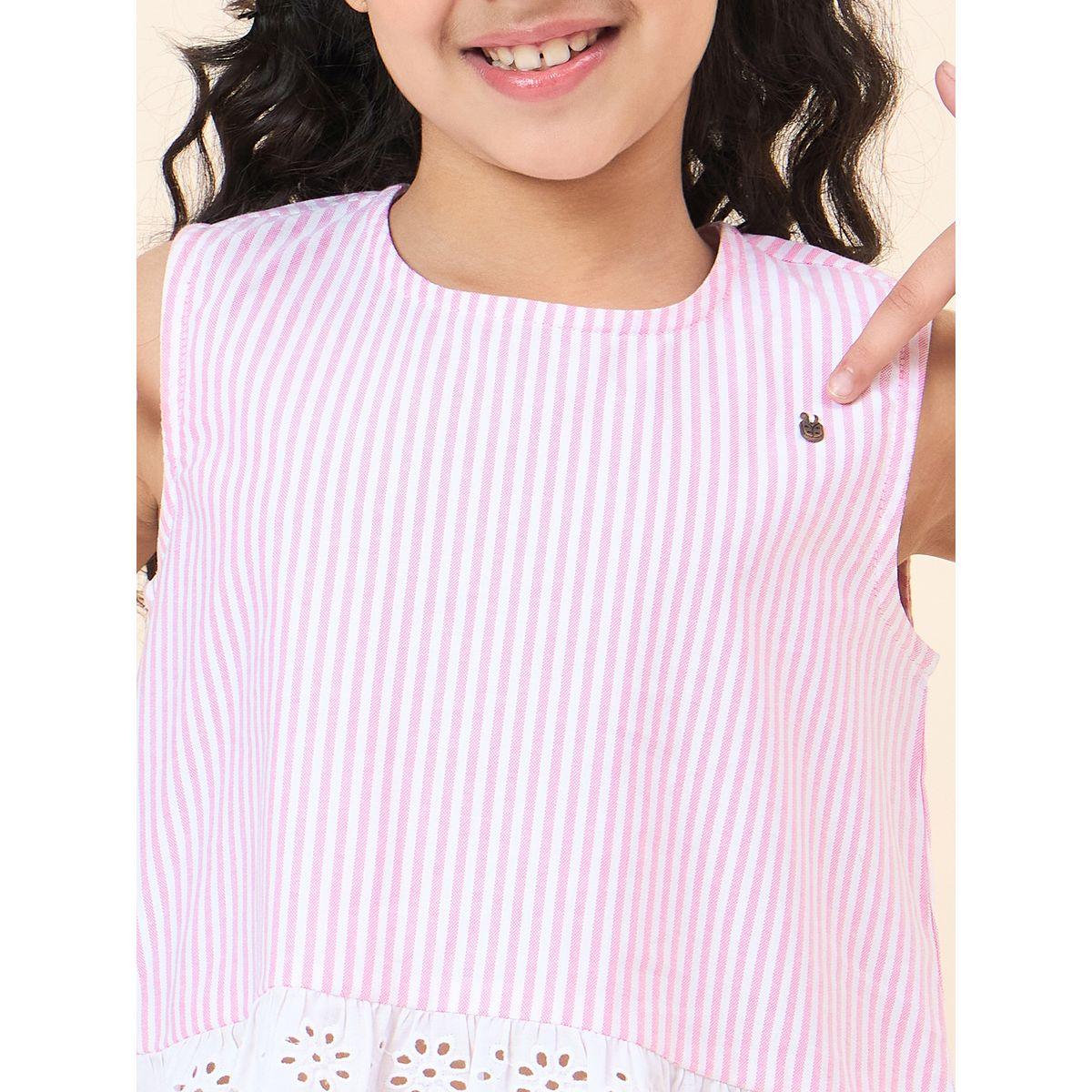 Stylo Bug Striped Lace Hem Top and Shorts Set-girls-clothing-setsandcoords-image-5