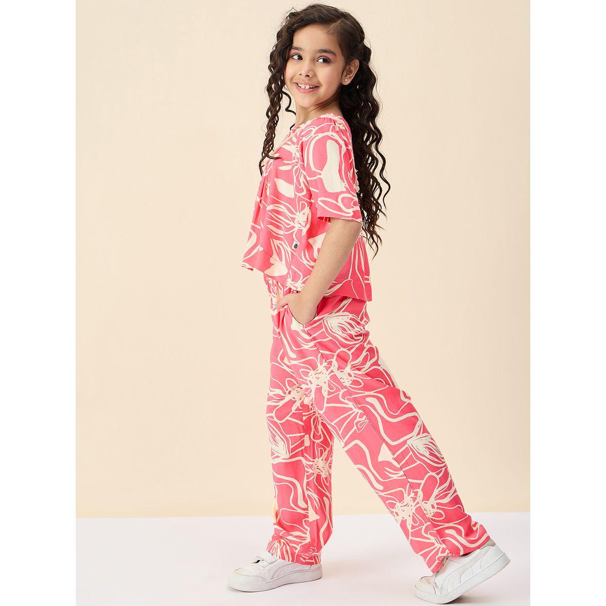 Stylo Bug All Over Print Round Neck Top and Pants Set-girls-clothing-setsandcoords-image-3