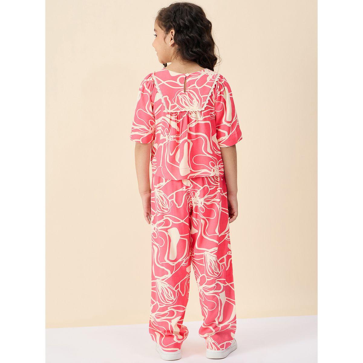 Stylo Bug All Over Print Round Neck Top and Pants Set-girls-clothing-setsandcoords-image-4