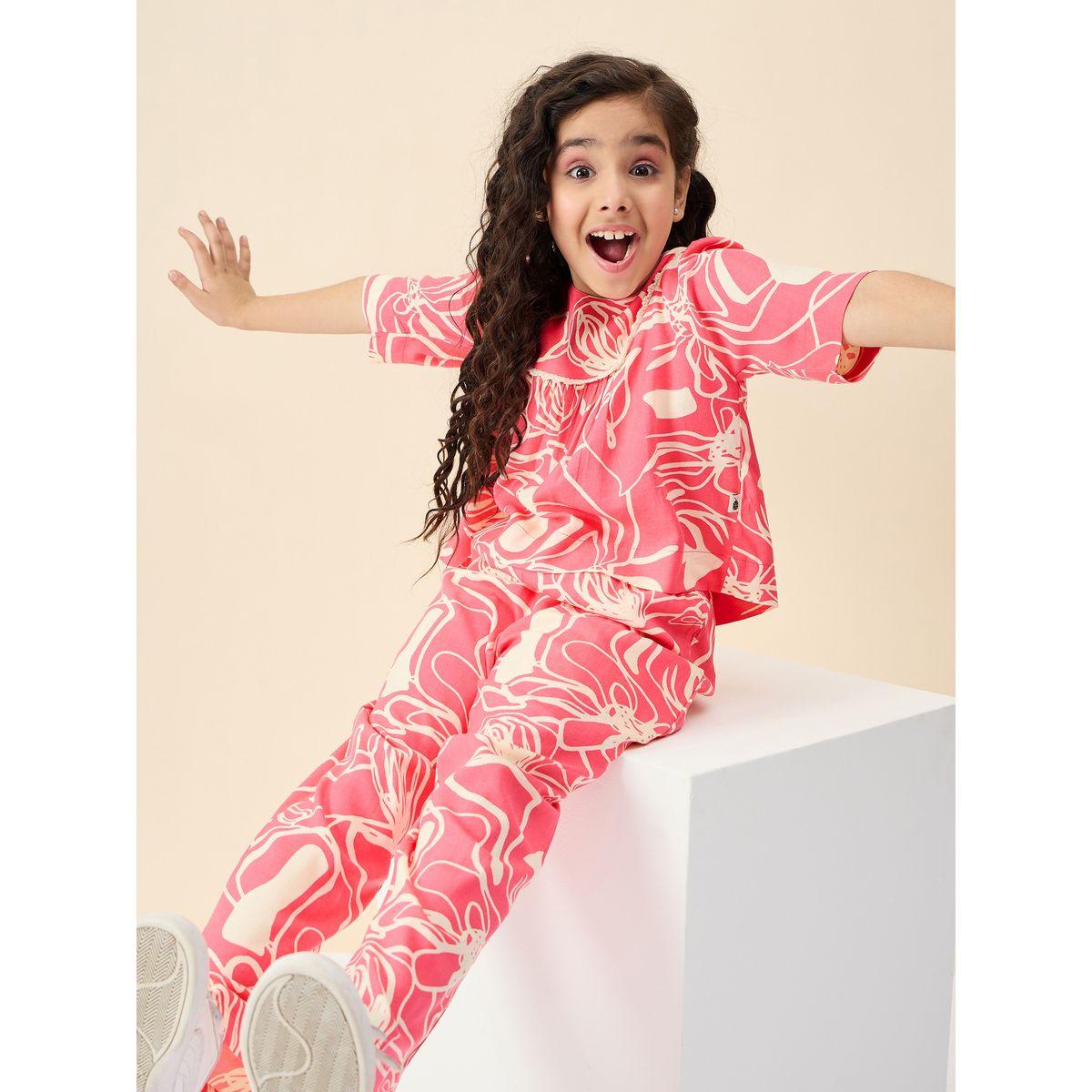 Stylo Bug All Over Print Round Neck Top and Pants Set-girls-clothing-setsandcoords-image-7