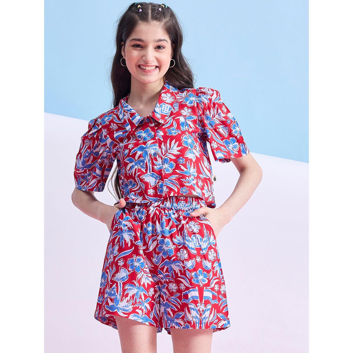 Stylo Bug Flower Print Shirt and Shorts Set-girls-clothing-setsandcoords-image-1