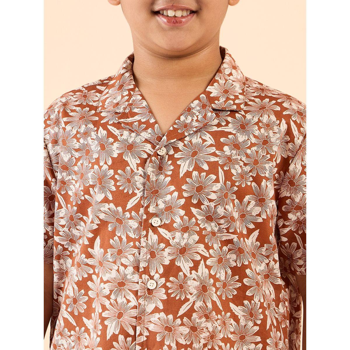Stylo Bug All Over Flower Print Shirt and Shorts Set-boys-clothing-setsandcoords-image-6