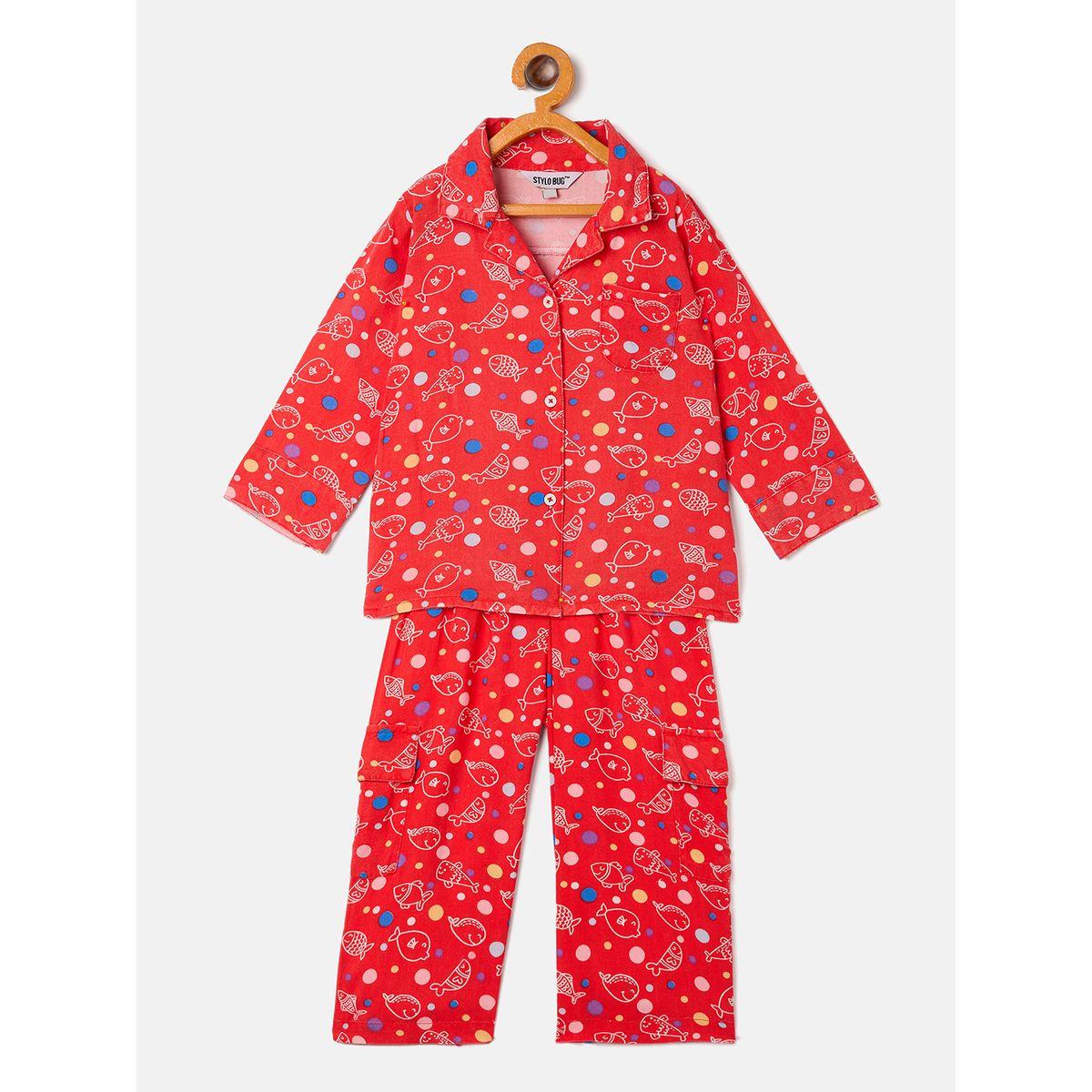 طقم من بنطال بيجاما وقميص بطبعة أسماك-boys-clothing-nightwear-image-1