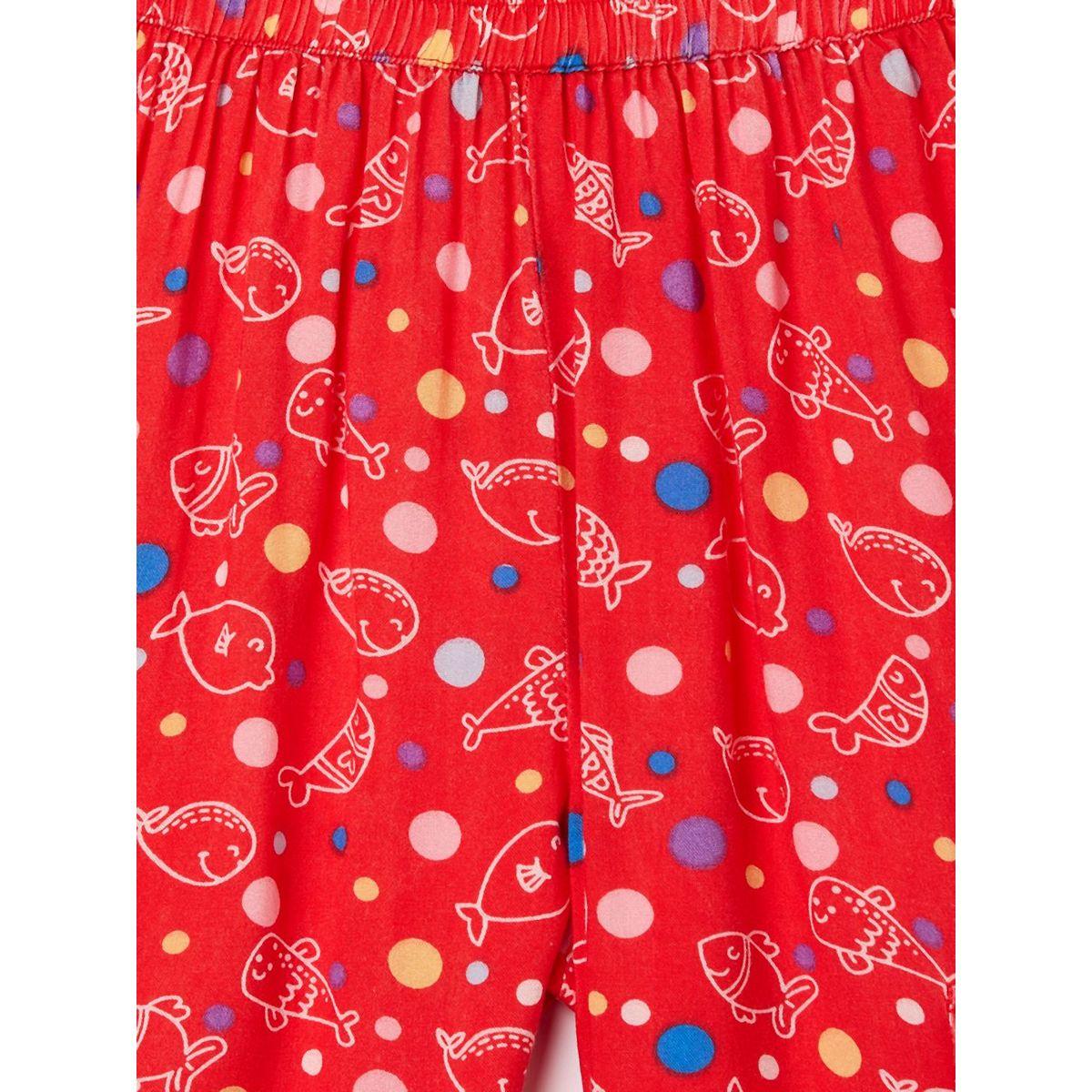 Stylo Bug Aqua Fish Print Collar Neck Shirt and Pyjama Set-boys-clothing-nightwear-image-7