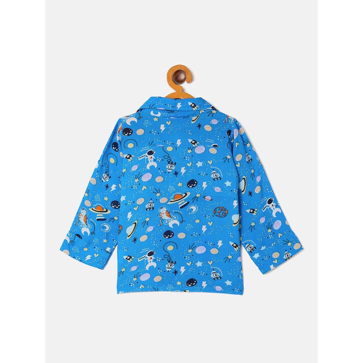 طقم من بنطال بيجاما وقميص بطبعة كواكب-boys-clothing-nightwear-image-4