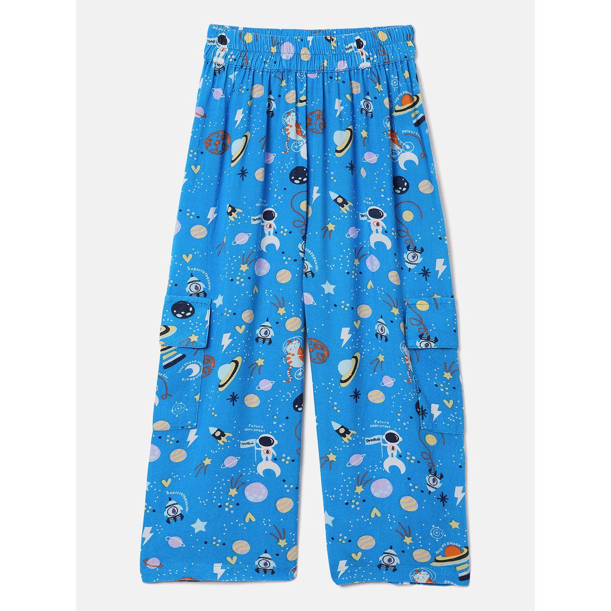 Stylo Bug Space Print Collar Neck Shirt and Pyjama Set-boys-clothing-nightwear-image-5