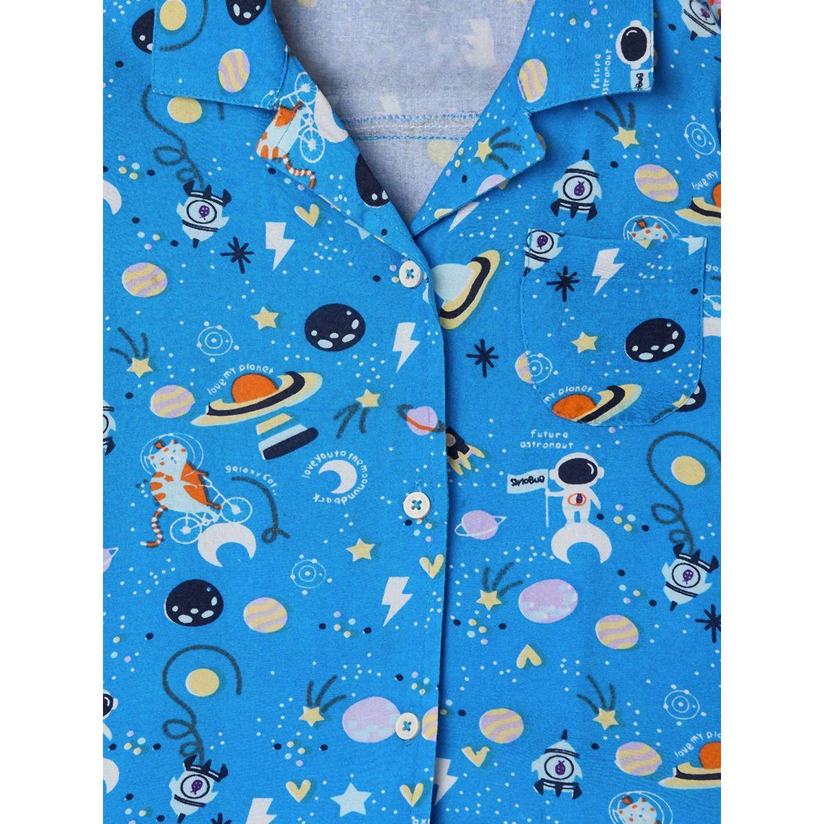 طقم من بنطال بيجاما وقميص بطبعة كواكب-boys-clothing-nightwear-image-7