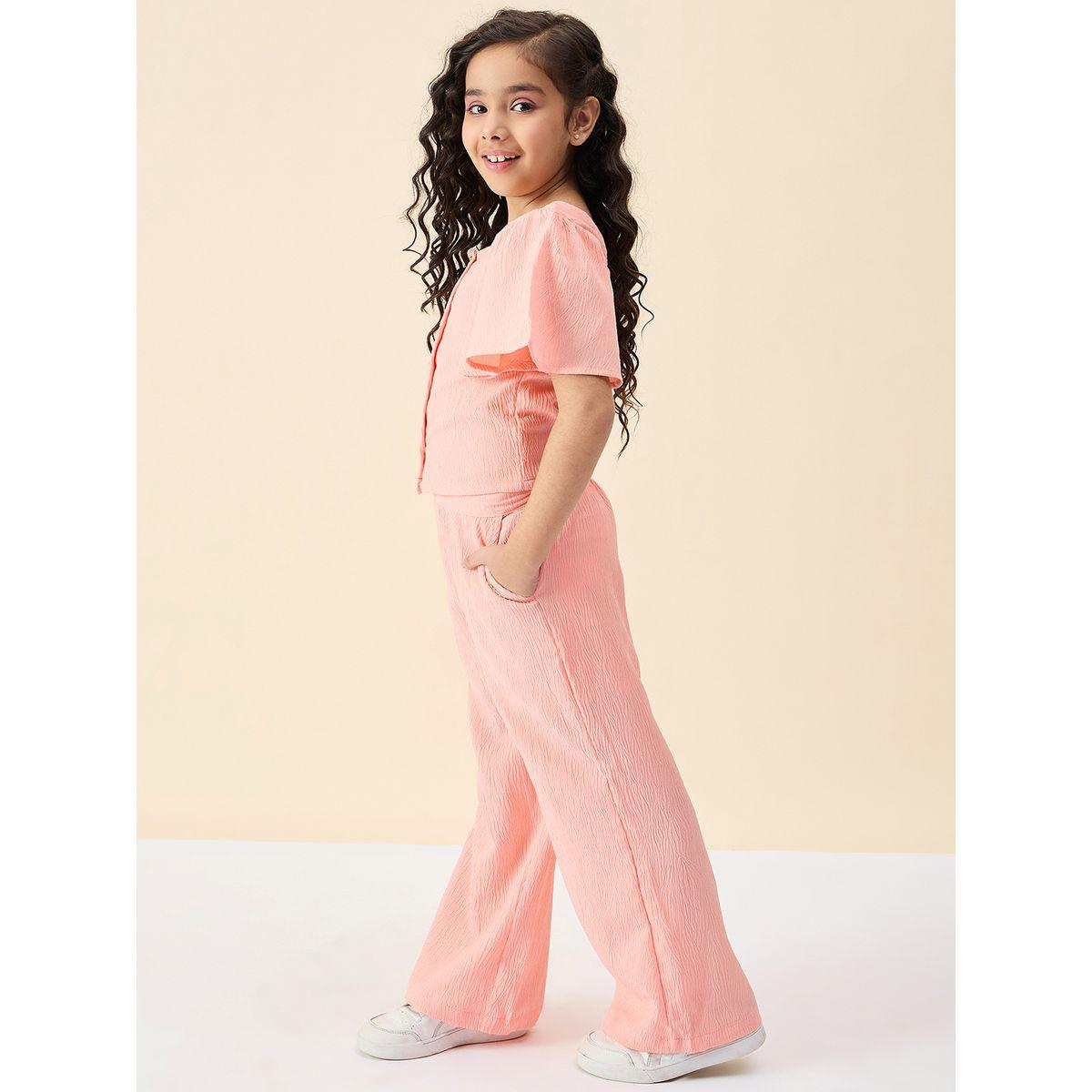 Stylo Bug Textured Square Neck Top and Pants Set-girls-clothing-setsandcoords-image-3