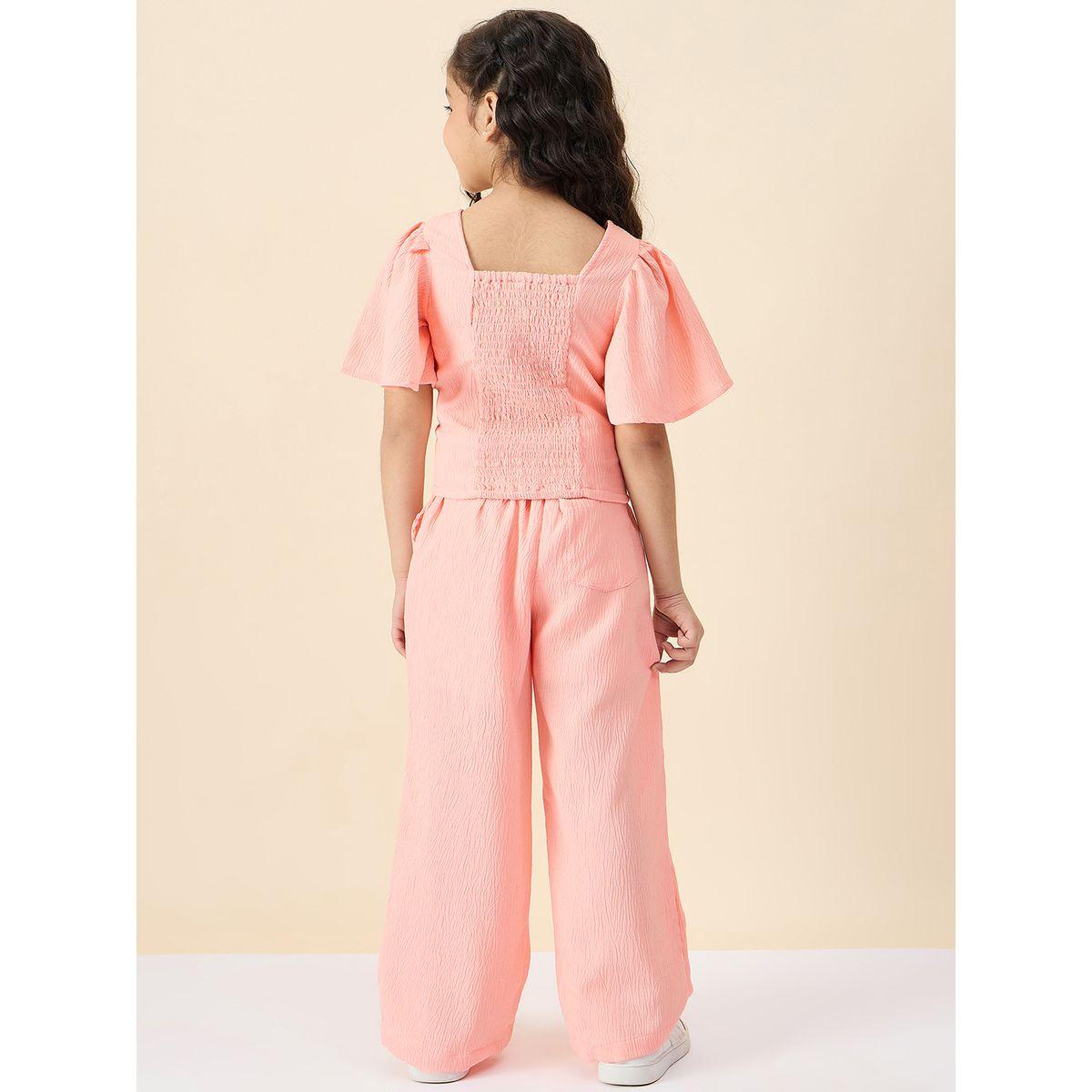 Stylo Bug Textured Square Neck Top and Pants Set-girls-clothing-setsandcoords-image-4