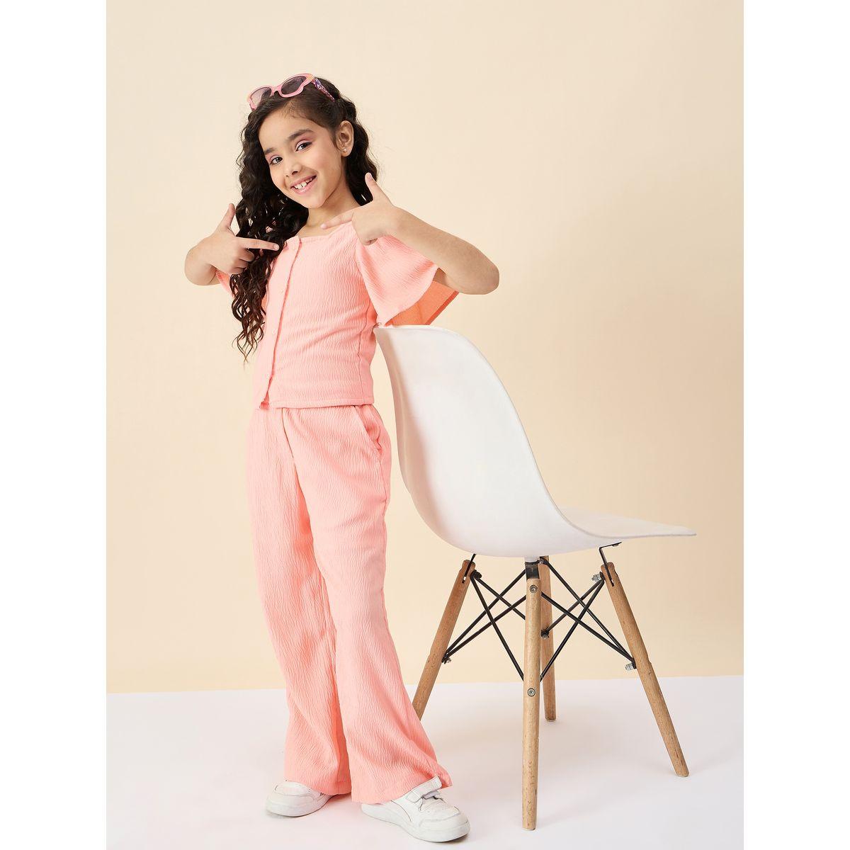 Stylo Bug Textured Square Neck Top and Pants Set-girls-clothing-setsandcoords-image-7