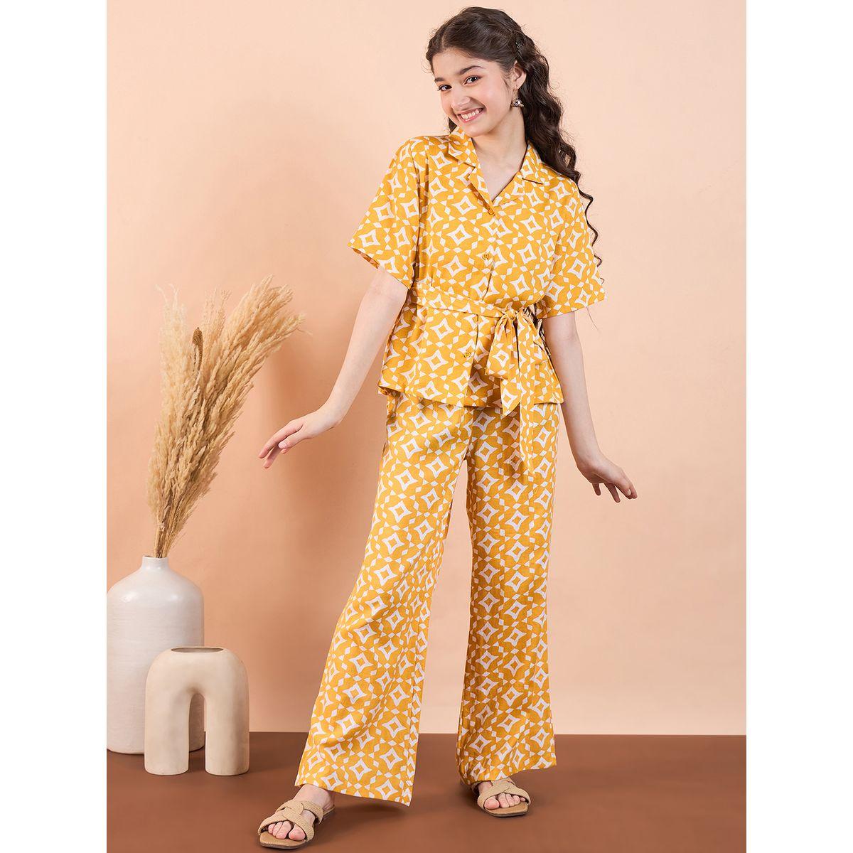 طقم من بنطال وبلوزة مُطبعة بالكامل-girls-clothing-setsandcoords-image-1