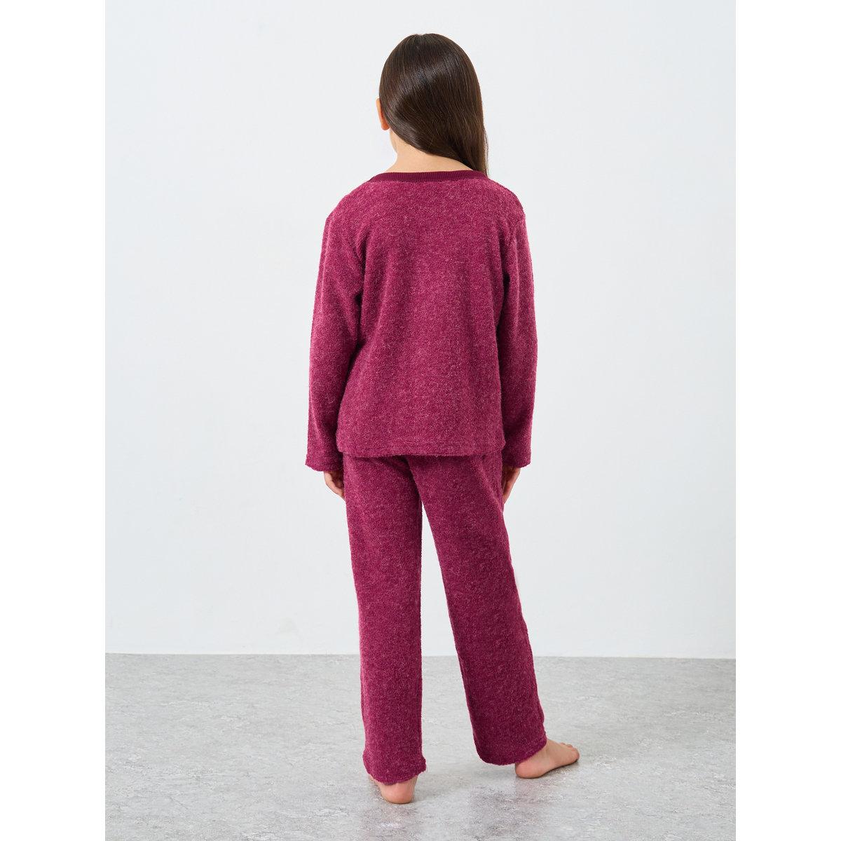 طقم من بنطال بيجاما وبلوزة بنسيج فليس-girls-clothing-nightwear-image-4