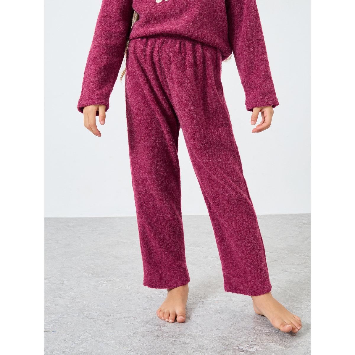 طقم من بنطال بيجاما وبلوزة بنسيج فليس-girls-clothing-nightwear-image-5