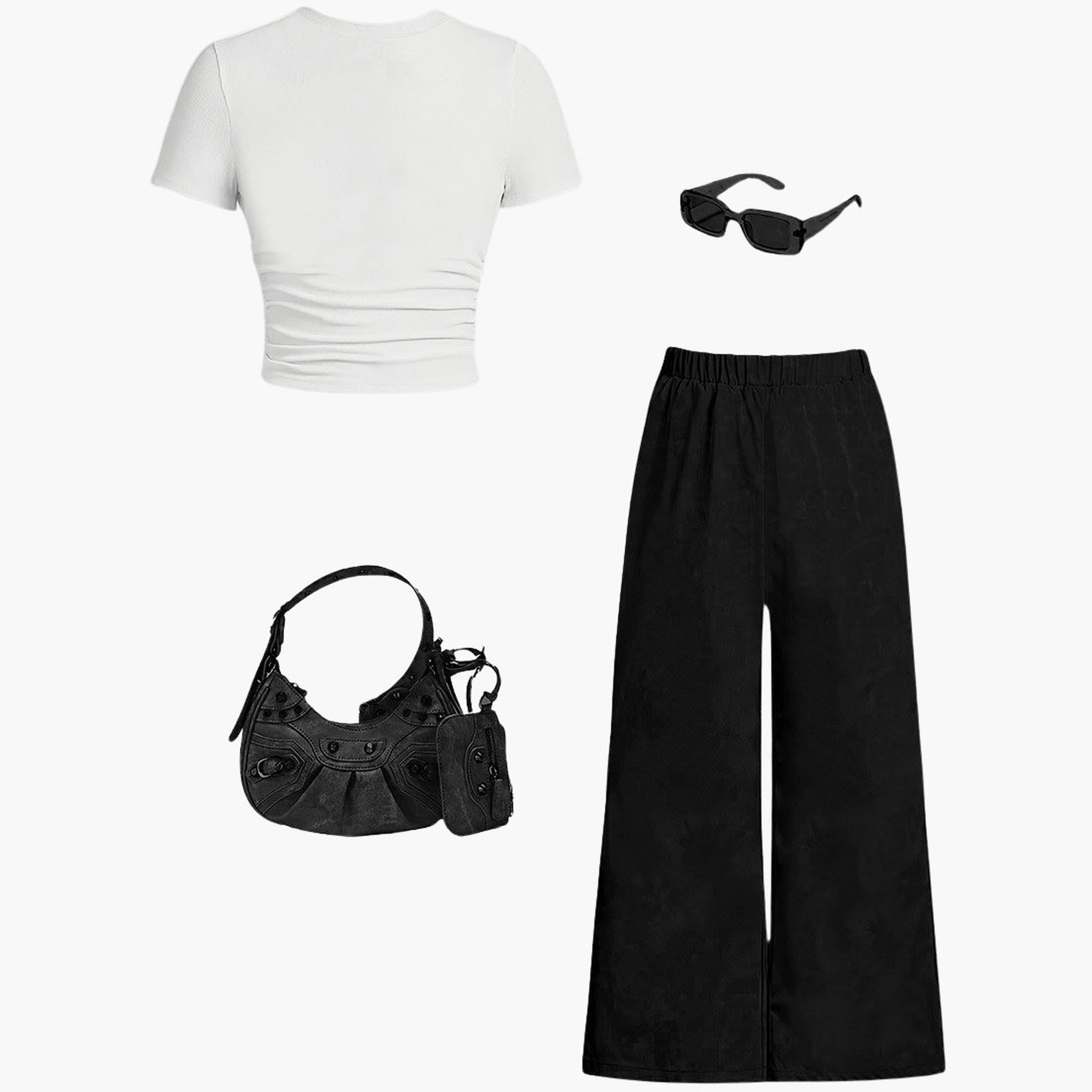 Take Two Girls Star Print Ruched T-Shirt and Pants Set-girls-clothing-setsandcoords-image-4