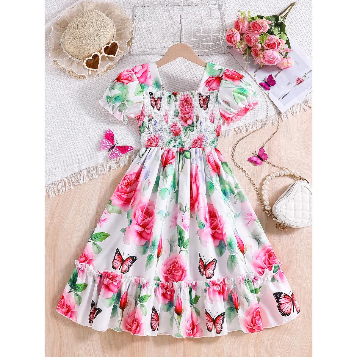 فستان بطبعة جرافيك وأكمام منفوخة-girls-clothing-dressesandjumpsuits-image-2