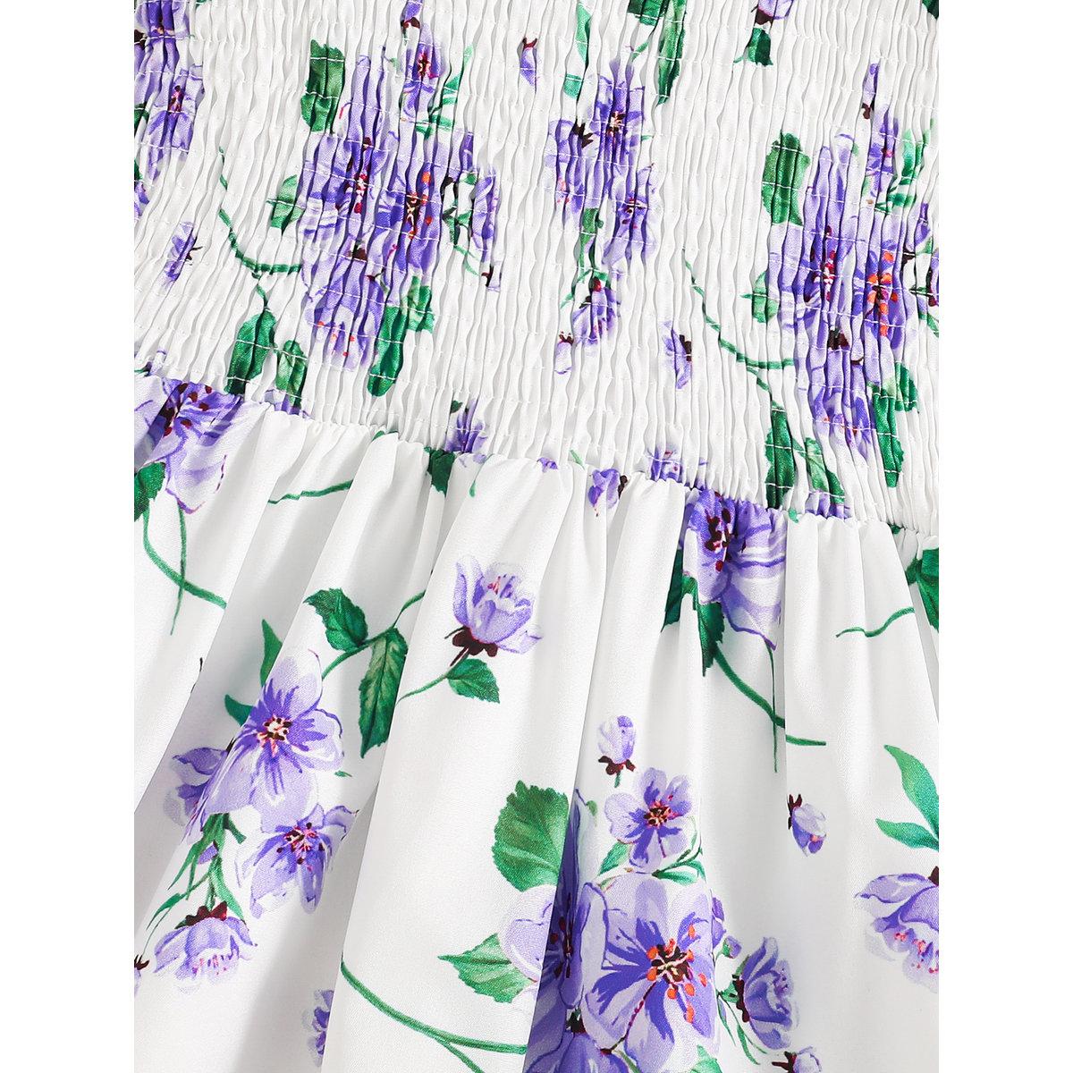 فستان بطبعة زهور مع أكمام منفوخة-girls-clothing-dressesandjumpsuits-image-5