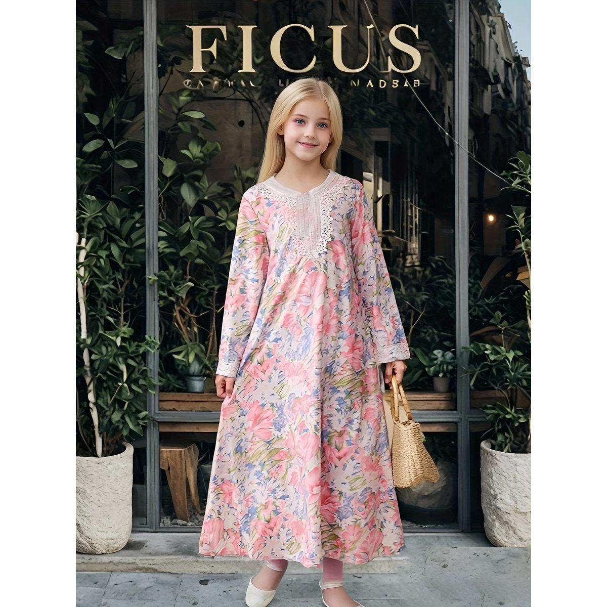 Take Two Girls All Over Print Lace Patchwork Dress-girls-clothing-dressesandjumpsuits-image-1
