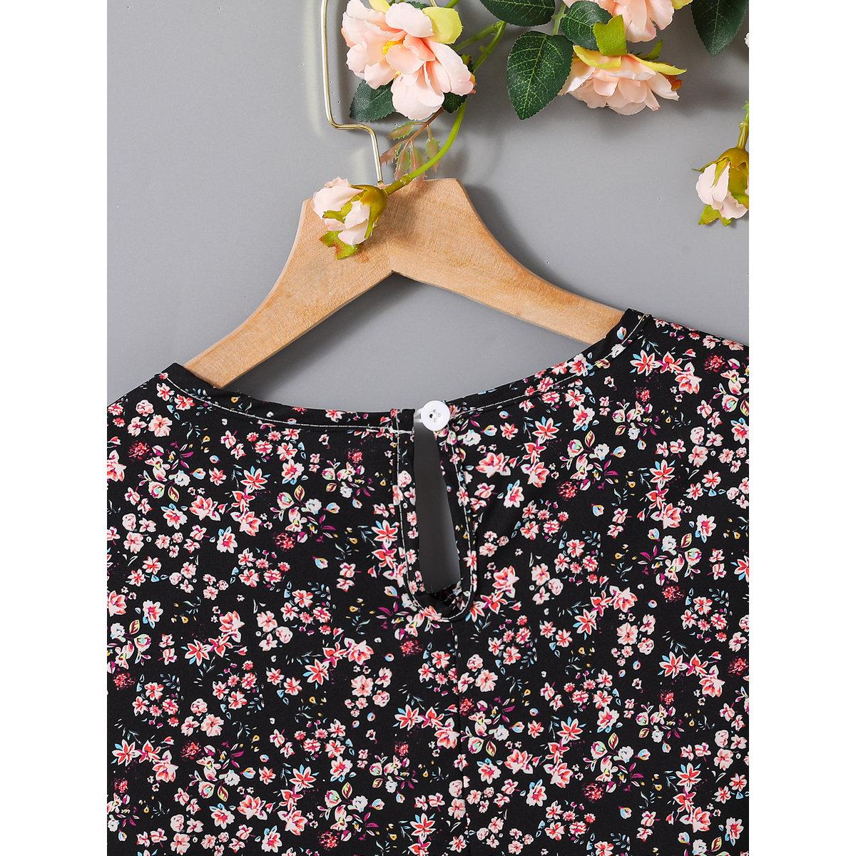 Take Two Teen All Over Print Lace Patchwork Dress-girls-clothing-dressesandjumpsuits-image-4