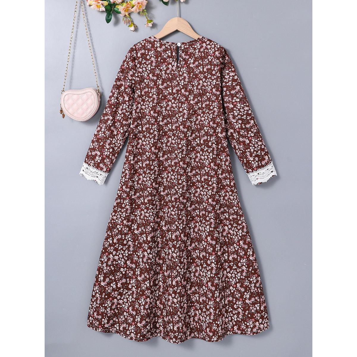 Take Two Teen All Over Print Lace Patchwork Dress-girls-clothing-dressesandjumpsuits-image-2