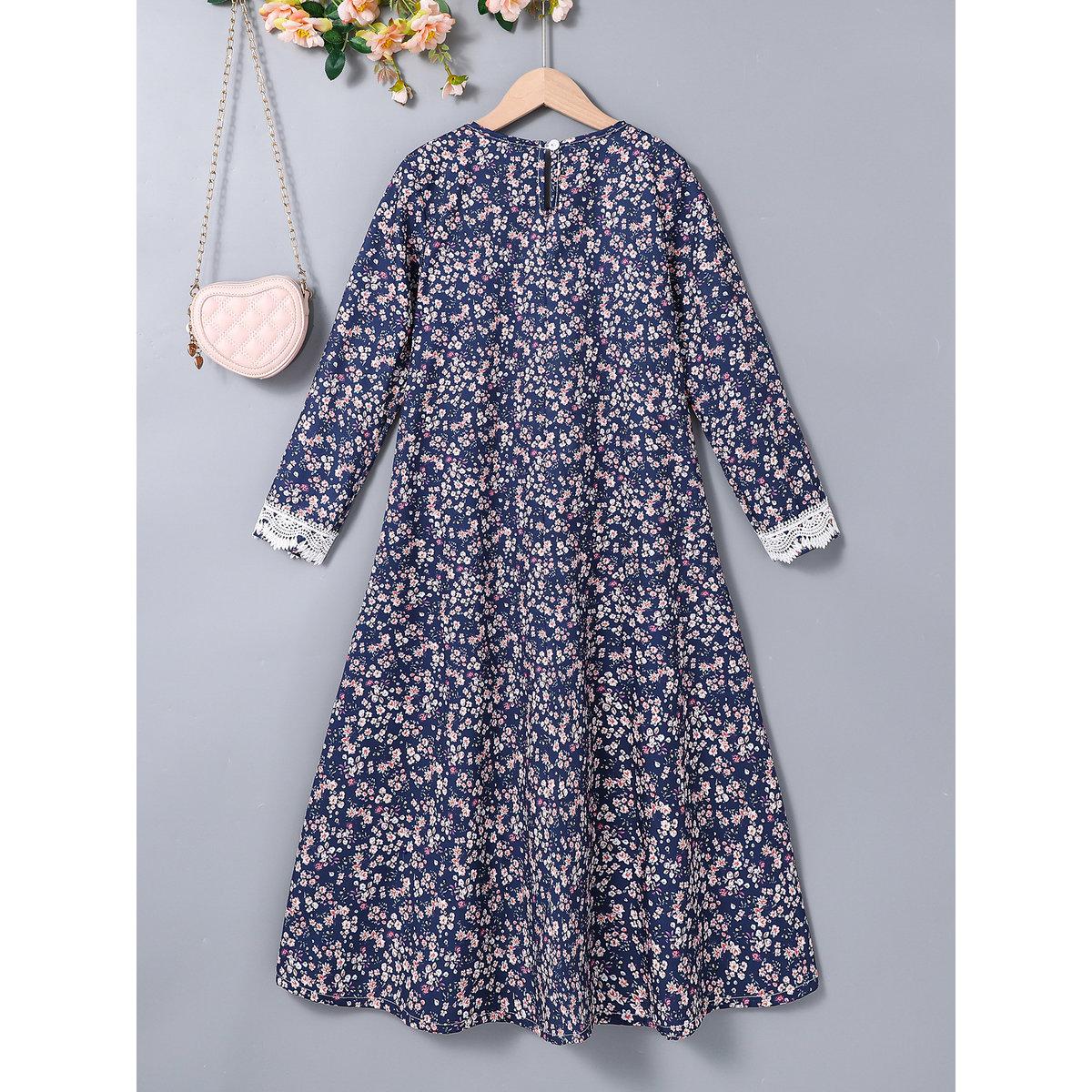 Take Two Teen All Over Print Lace Patchwork Dress-girls-clothing-dressesandjumpsuits-image-2