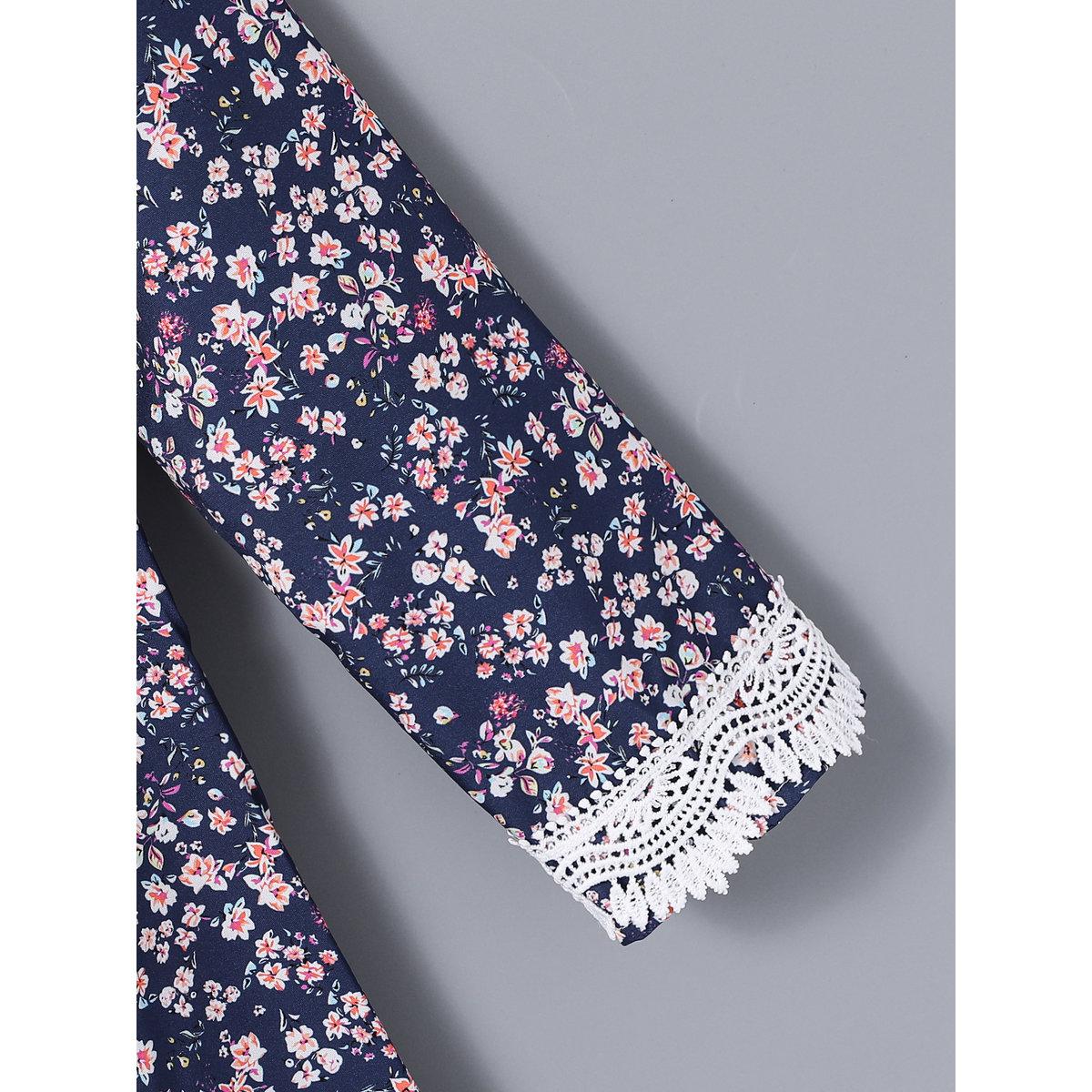 Take Two Teen All Over Print Lace Patchwork Dress-girls-clothing-dressesandjumpsuits-image-5