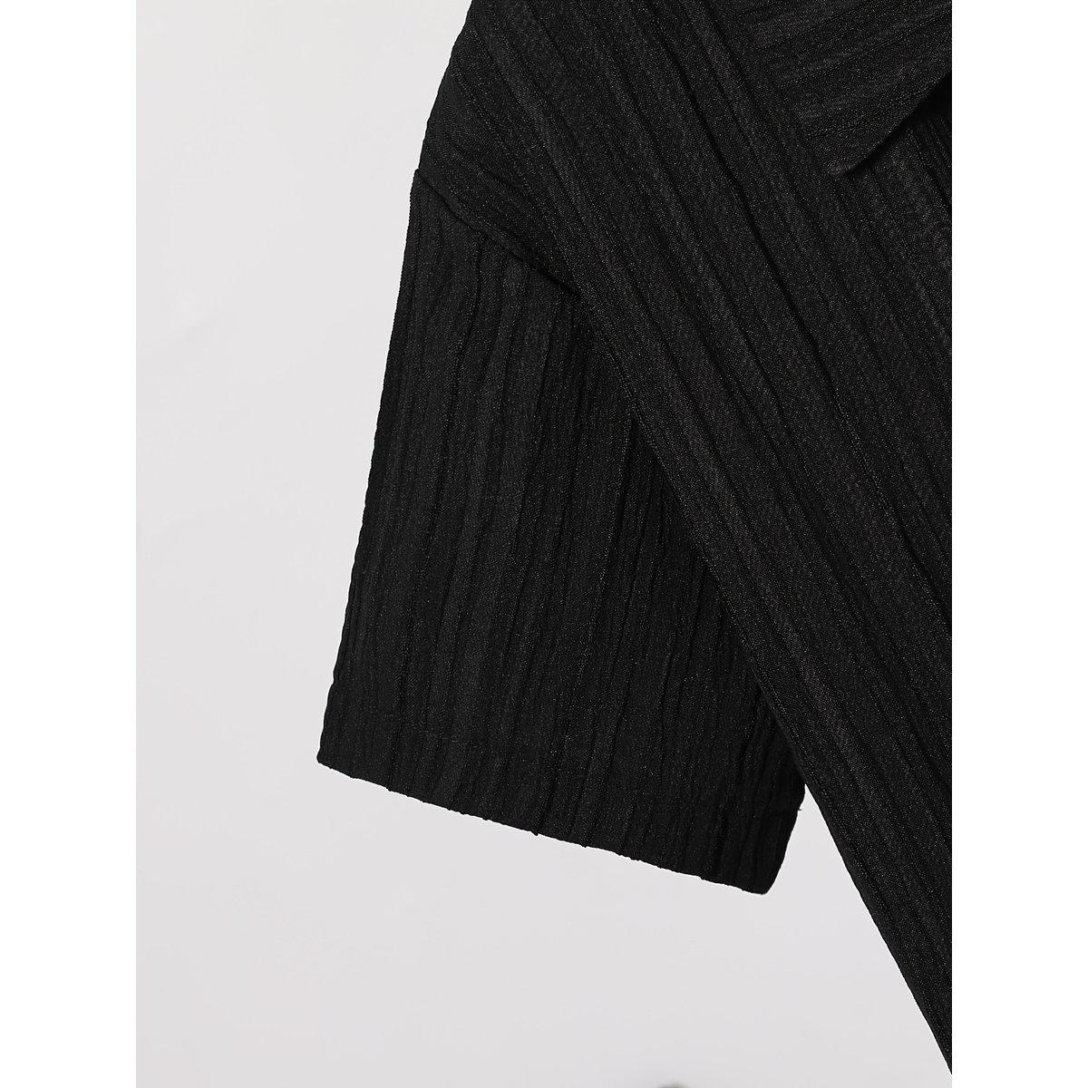 Take Two Teen Black Textured Button Front Shirt-boys-clothing-shirts-image-4