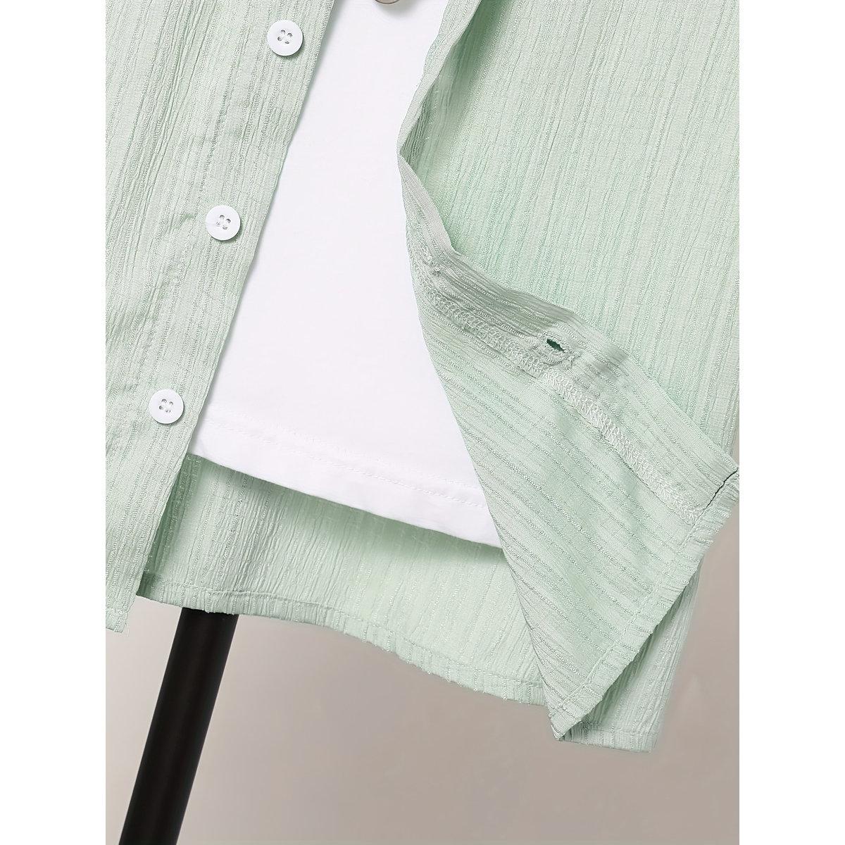 Take Two Teen Green Textured Button Front Shirt-boys-clothing-shirts-image-6
