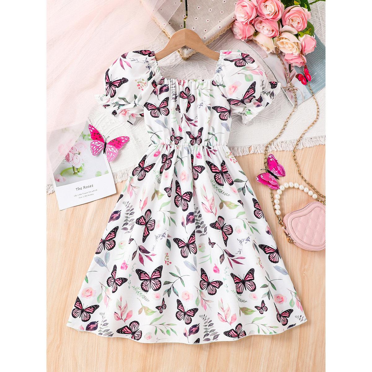 فستان بطبعة فراشة وأكمام منفوحة-girls-clothing-dressesandjumpsuits-image-2