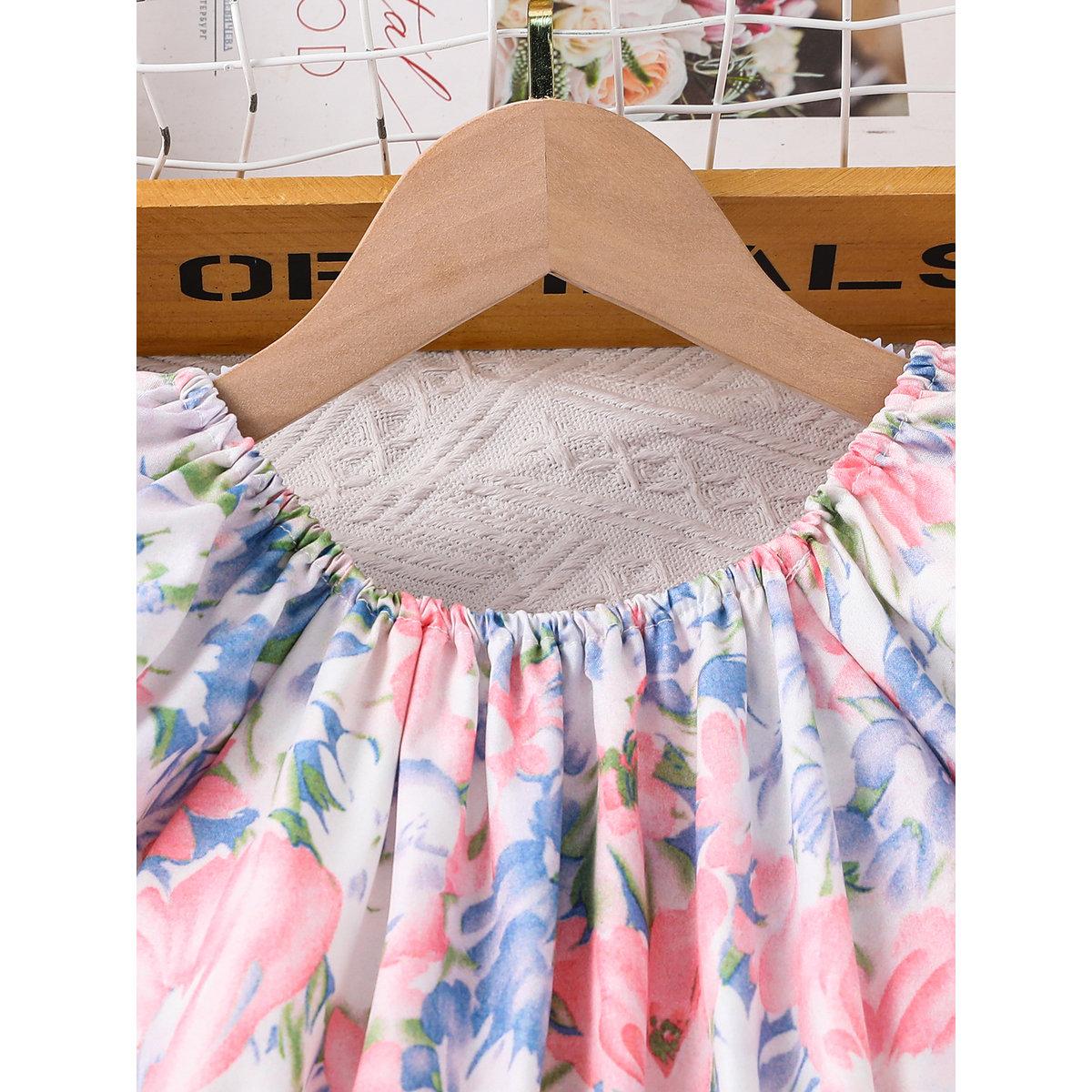 Take Two Multi Floral Print A-Line Dress-girls-clothing-dressesandjumpsuits-image-3