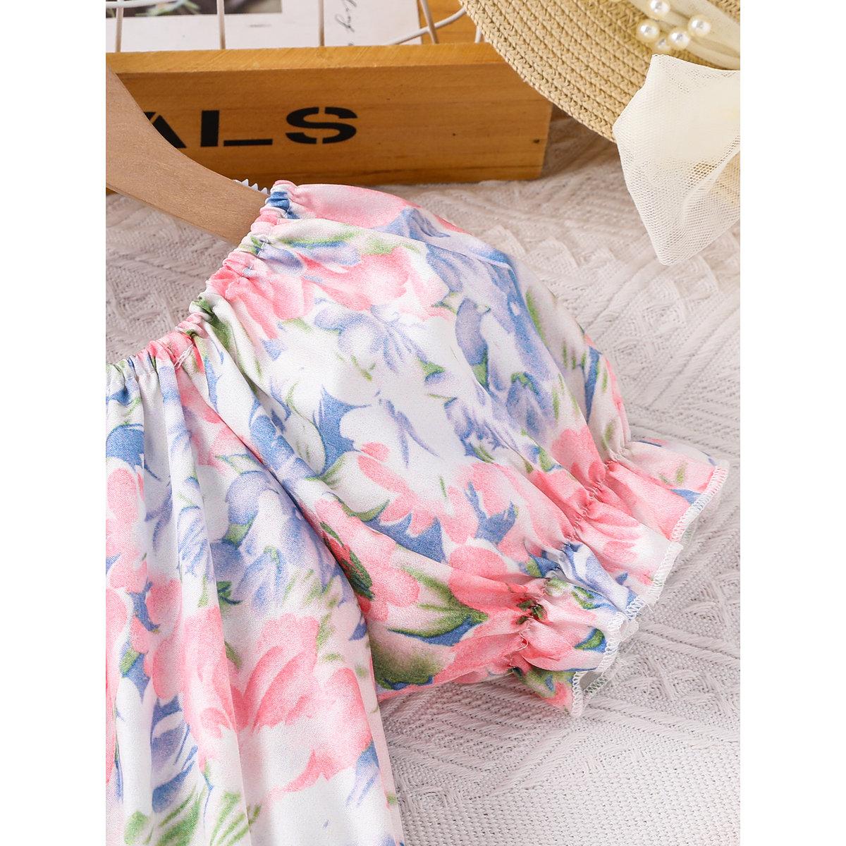 Take Two Multi Floral Print A-Line Dress-girls-clothing-dressesandjumpsuits-image-4