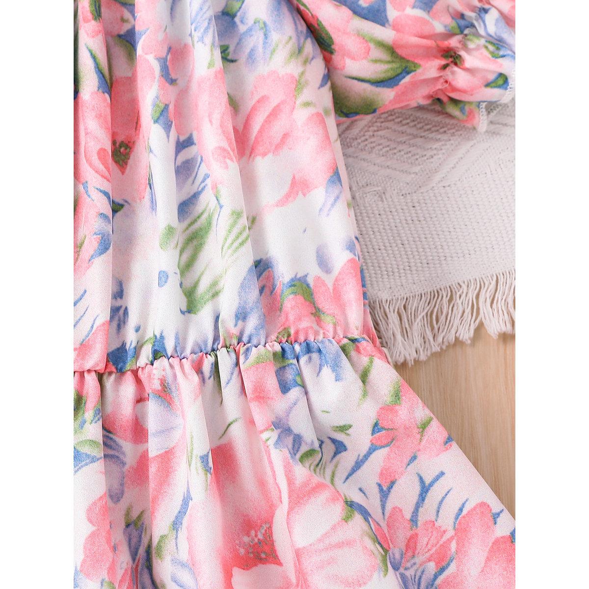 Take Two Multi Floral Print A-Line Dress-girls-clothing-dressesandjumpsuits-image-5