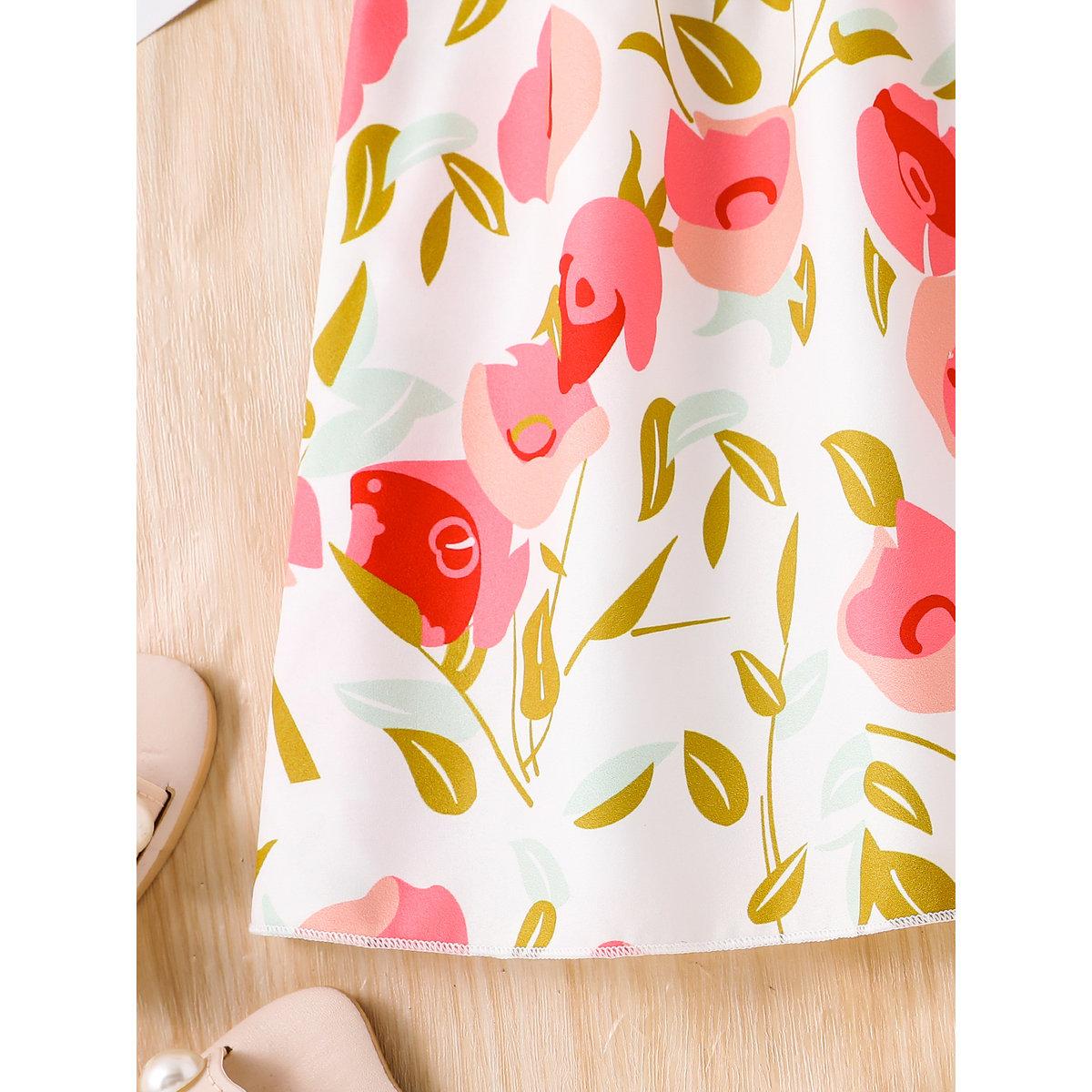Take Two Girls Rose Print Puff Sleeve Dress-girls-clothing-dressesandjumpsuits-image-6