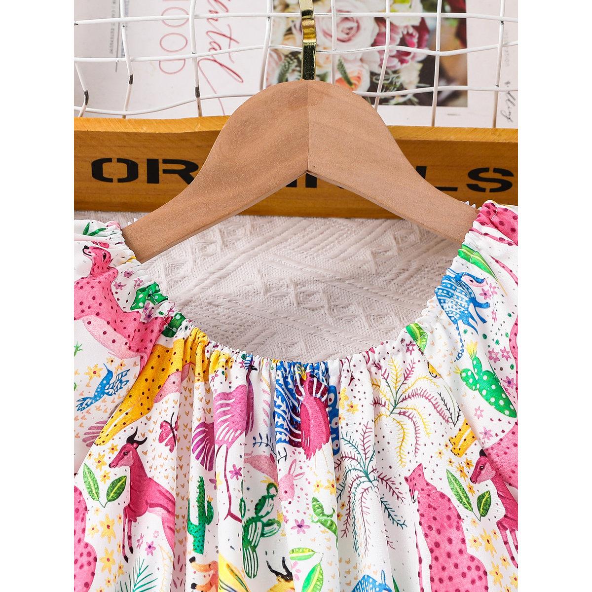 فستان بطبعة جرافيك وياقة مربعة-girls-clothing-dressesandjumpsuits-image-3