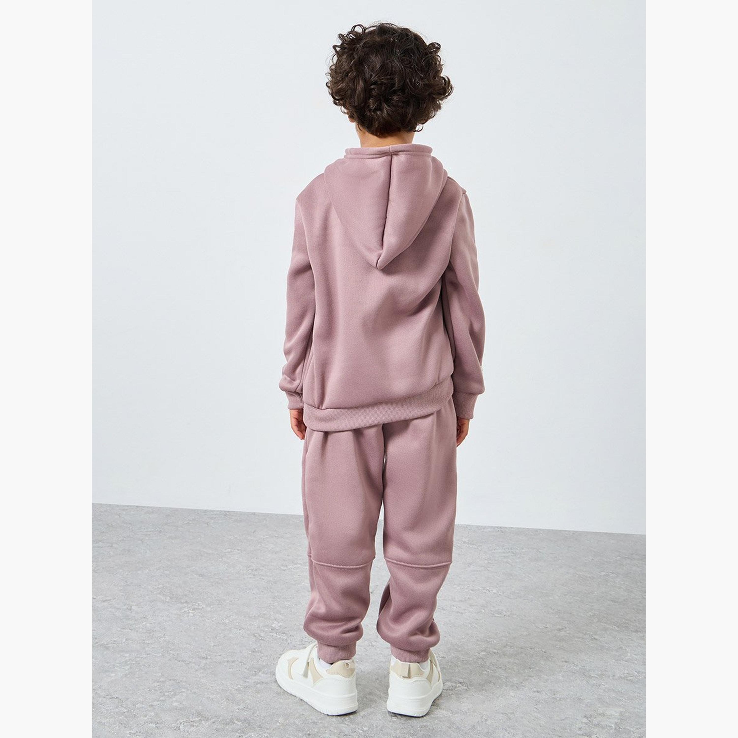 Styli Boys Purple Solid Hoodie and Jogger Set-boys-clothing-setsandcoords-image-4